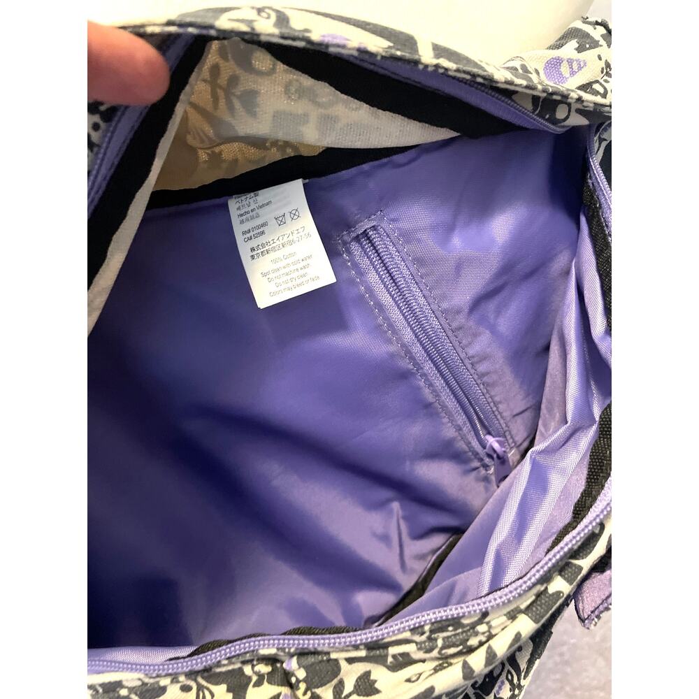 Kavu purple and White Animal Print Rope Sling Bag - Picture 7 of 9